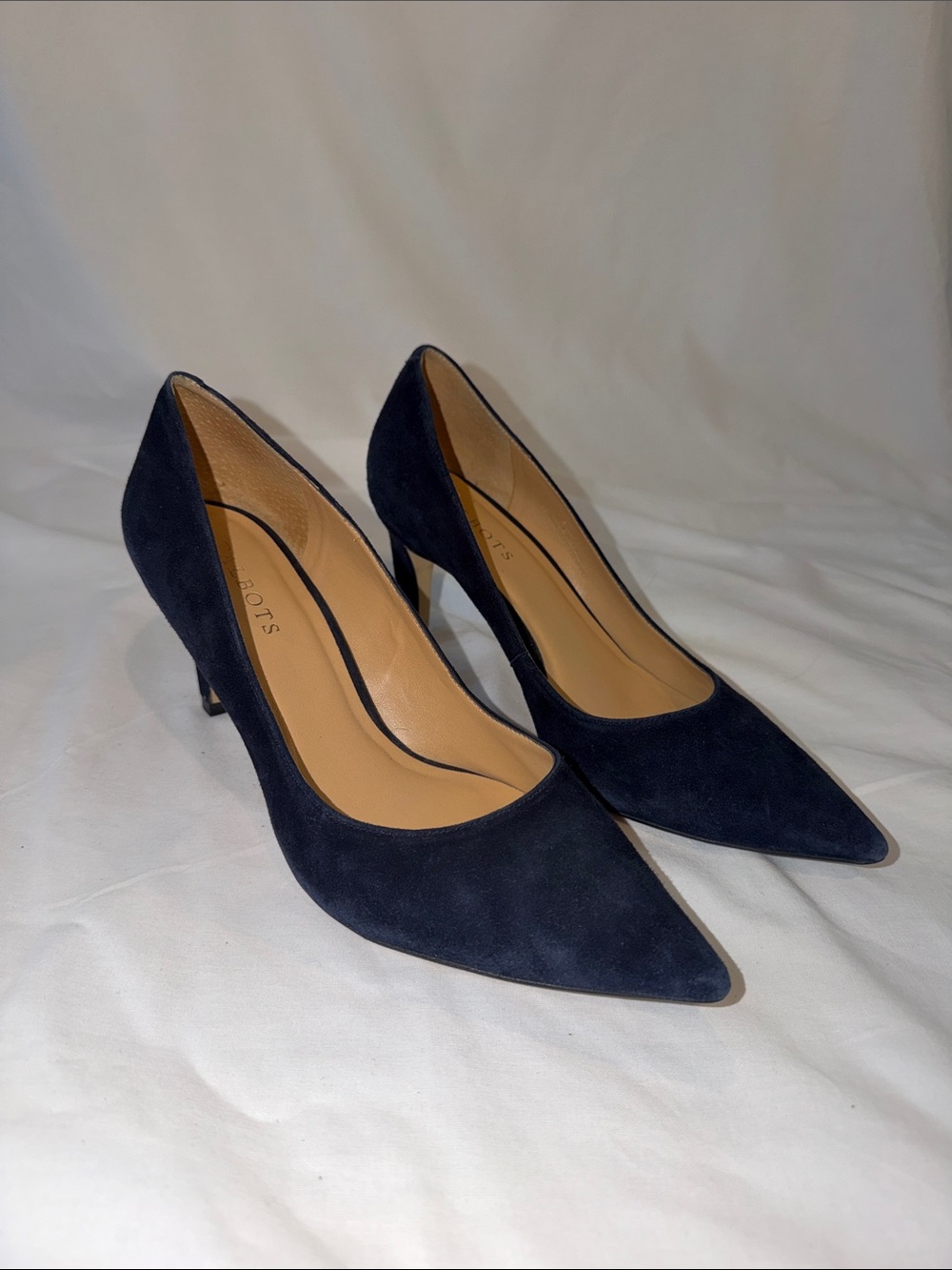 Talbots Navy Suede Pointed Pump